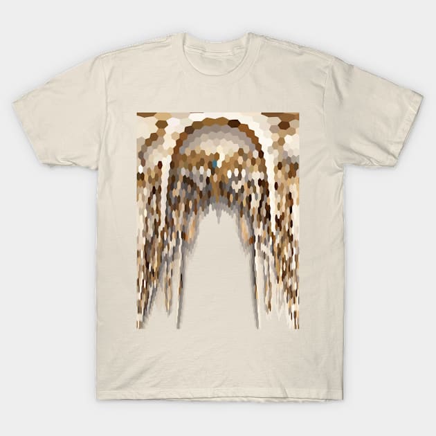 vintage color hexagonal stalactite abstract T-Shirt by Aceplace Design